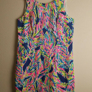 Lilly Pulitzer Cathy Shift Dress Indigo Palm Reade